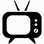 Image result for Flat TV Icon Black
