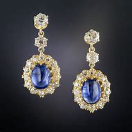 Image result for Victorian Diamond and Sapphire Drop Earrings