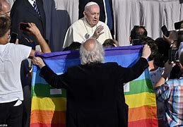 Image result for Pope with Ranbow Flag Outfit