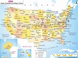 Image result for United States Map with All Cities