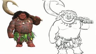 Image result for Disney Moana Drawing Maui