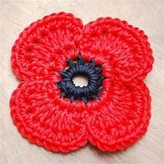 Image result for Crochet Poppy Key Ring Free Pattern