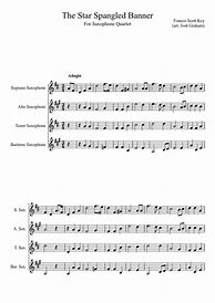 Image result for Star Spangled Banner Saxophone Sheet Music