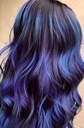 Image result for Black Hair with Galaxy Tips