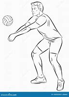 Image result for Volleyball Player Drawing