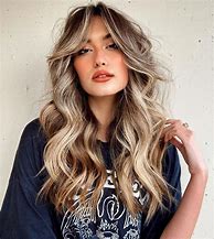Image result for Long Layered Hair with Side Bangs