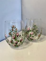 Image result for Stemless Painted Wine Glass