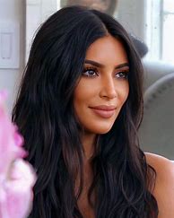 Image result for Kim Kardashian Natural Hair