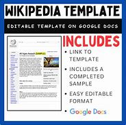 Image result for Google Docs Wiki. Template