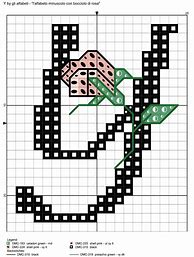 Image result for Cross Stitch Pattern Pink Rose