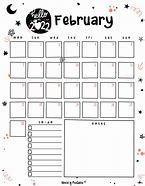 Image result for Cute February Calendar