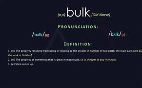 Image result for Bulk Meaning