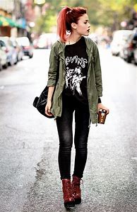 Image result for Punk Rock Outfit Style Modern