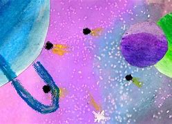 Image result for Oil Pastel Space Art