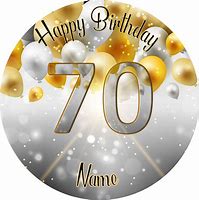 Image result for Gold Happy 70 Birthday