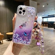 Image result for iPhone 12 Pro Max Color Purple Glittery Cases with Flowers