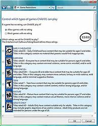 Image result for Windows Vista Parental Controls