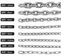 Image result for Detachable Link Chain Size Chart