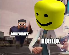 Image result for Roblox Minecraft Memes