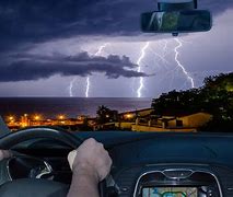 Image result for Lightning around a Car