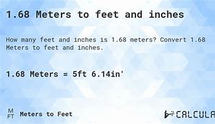 Image result for 1.68 Meters in Feet