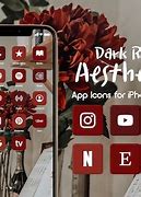 Image result for Dark Red Aesthetic Apple