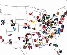 Image result for All the College Football Teams Map