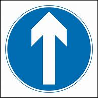 Image result for One Way Sign Yellow