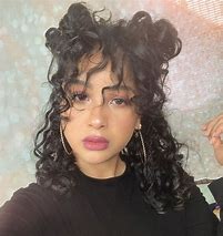 Image result for Half Bun Curly Hair