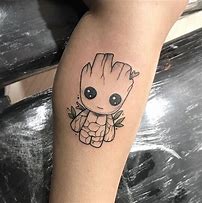 Image result for Baby Yoda and Groot Tattoo