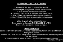 Image result for Panasonic TV Menu