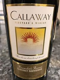 Image result for Callaway Sangiovese Winemaker's Reserve