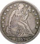 Image result for 1847 Coin