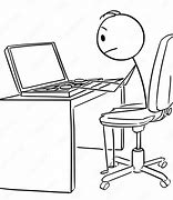 Image result for Stick Figure Staring at Computer