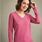 Image result for Pink V-Neck Sweater Women