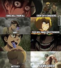 Image result for Anime Attack On Titan Funny Meme