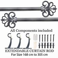 Image result for Door Panel Curtain Rods
