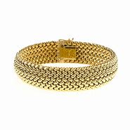 Image result for 18K Gold Mesh Bracelet