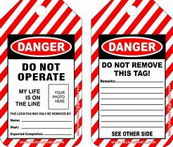 Image result for Lockout/Tagout Tags Printable