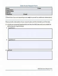 Image result for Metadata Access Request Form Template