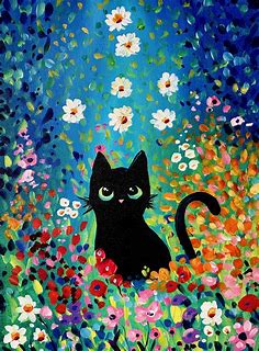 Magic Garden Cat Step-by-Step Painting | wendyanderson.art