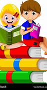 Image result for Cartoon Kids with Books