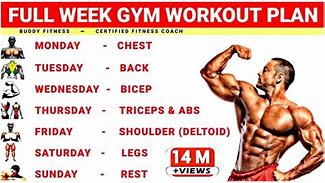 Image result for Gym 5 Day Workout Routine