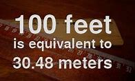 Image result for 100 Meters to Feet