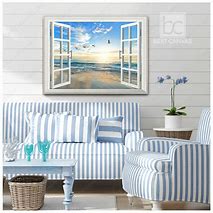 Image result for Beach Window Wall Art Canvas
