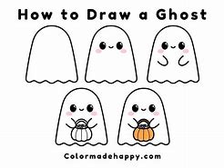 Image result for Cute Ghost Drawing Easy