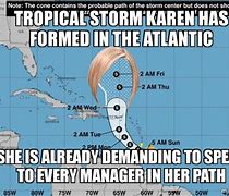 Image result for Hurricane Karen 2019 Memes