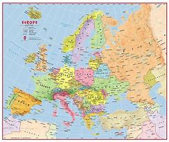 Image result for Europe Wall Map