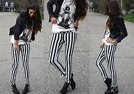 Image result for Black and White Striped Pants Rock and Roll