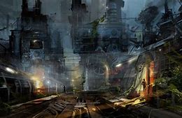 Image result for Factory Concept Art Creepy Outside